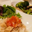 かじきのコロコロペッパーステーキ丼