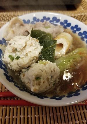 お鍋の美味しい鶏つくね-レシピのメイン写真