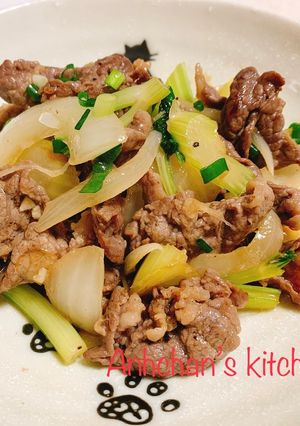 相性抜群牛肉とセロリの炒め-レシピのメイン写真