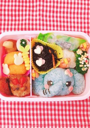動物園遠足　ぞうさん　キャラ弁　デコ弁-レシピのメイン写真