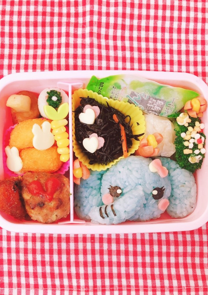 動物園遠足　ぞうさん　キャラ弁　デコ弁-レシピのメイン写真