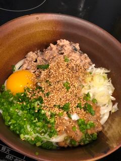 鯖缶と納豆のうどん-レシピのメイン写真