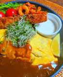 オムライスプレート✿激辛カレーソース