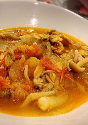 ホットクック＊あさりと豚肉のトマト煮込み-レシピのメイン写真