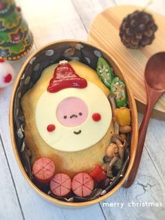 サンタオムライス☆クリスマス♩キャラ☆-レシピのメイン写真