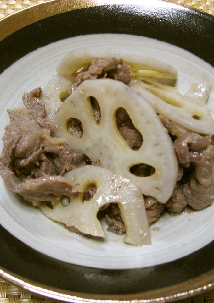 れんこんと牛肉の塩麹炒め-レシピのメイン写真