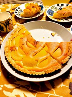 常温グッド!アーモンドピーチタルトケーキ-レシピのメイン写真