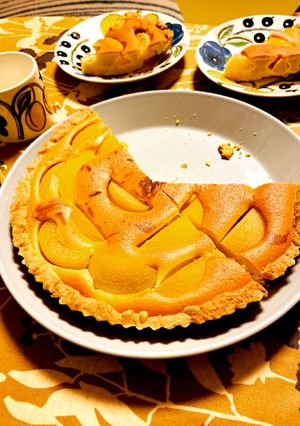 常温グッド！アーモンドピーチタルトケーキ-レシピのメイン写真