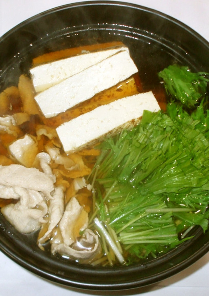 豚肉と水菜の鍋♪簡単鰹だしのとり方-レシピのメイン写真