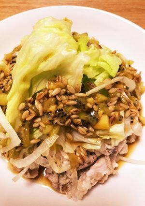 腸まで届く豚シャブサラダのキウイソース-レシピのメイン写真