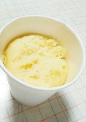 紙コップ&レンジ 蒸カップケーキ風-レシピのメイン写真