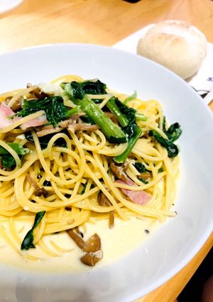 ほうれん草のクリームパスタ-レシピのメイン写真