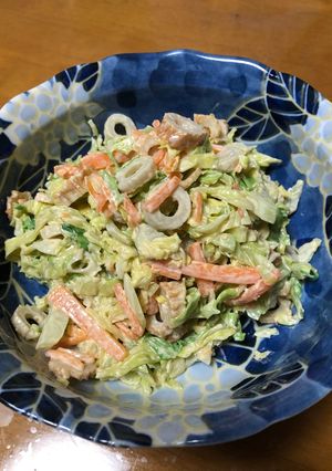 キャベツとちくわの味噌マヨサラダ-レシピのメイン写真