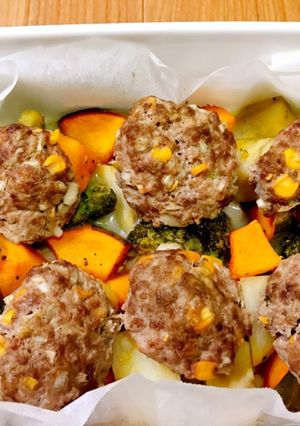 野菜多めのハンバーグ-レシピのメイン写真