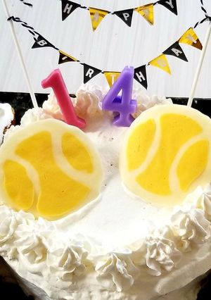 誕生日ケーキ♡テニス変-レシピのメイン写真