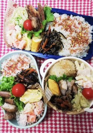 野球少年&家族弁当♡豚ロースポン酢焼き-レシピのメイン写真