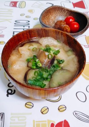 簡単♪茄子の味噌汁-レシピのメイン写真