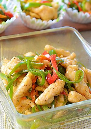 やわらか鶏むね肉とピーマンのソテー♪-レシピのメイン写真