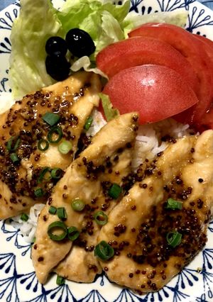 ササミの粒マスタード焼き-レシピのメイン写真