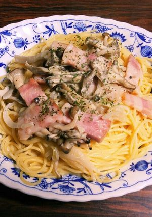 簡単♪３種のきのことベーコンのパスタ☆-レシピのメイン写真