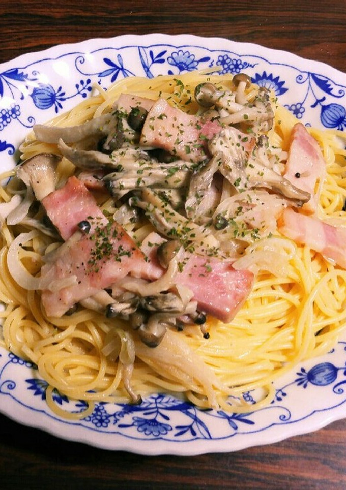 簡単♪３種のきのことベーコンのパスタ☆-レシピのメイン写真