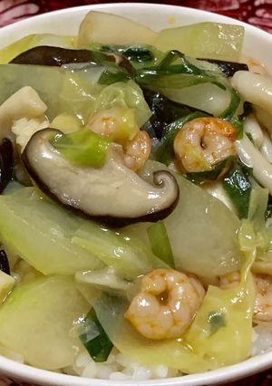 7種の野菜とシーフードあんかけ丼-レシピのメイン写真