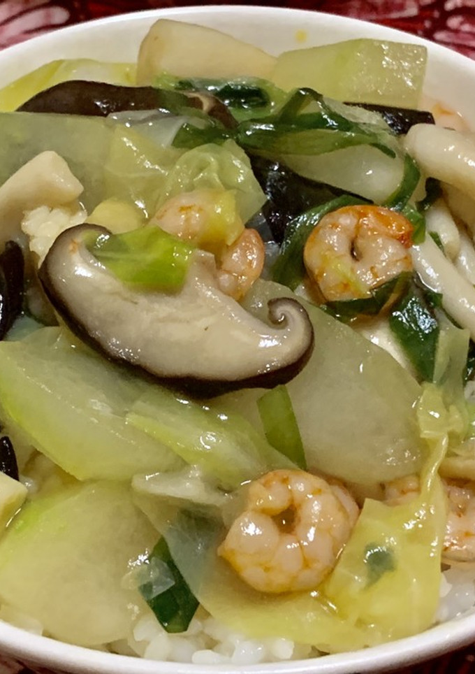 7種の野菜とシーフードあんかけ丼-レシピのメイン写真