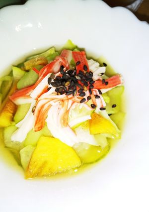 ♦秋の味-柿ハヤトウリ酢-レシピのメイン写真