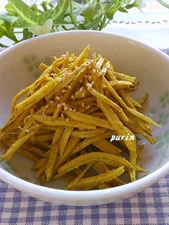 レンジで簡単!ゴボウのカレーマヨサラダ-レシピのメイン写真