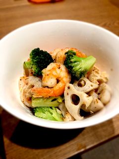 海老とブロッコリーとれんこんの香り炒め-レシピのメイン写真