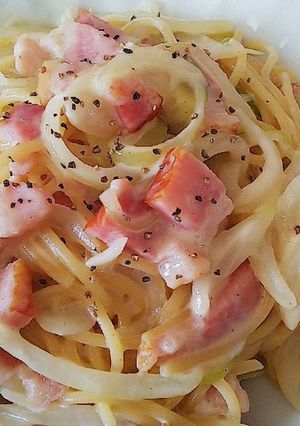 ベーコンのクリームパスタ-レシピのメイン写真