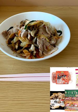 油も火も包丁も使わない！？キムチ野菜炒め-レシピのメイン写真