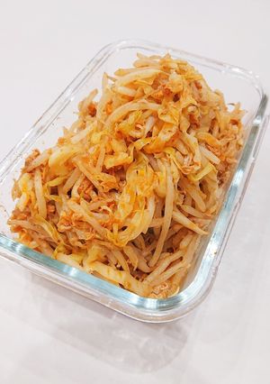 ツナキャベもやしのにんにくラー油炒め-レシピのメイン写真
