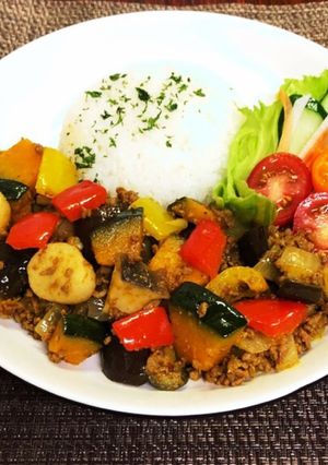 コロコロ野菜たっぷりドライカレー-レシピのメイン写真