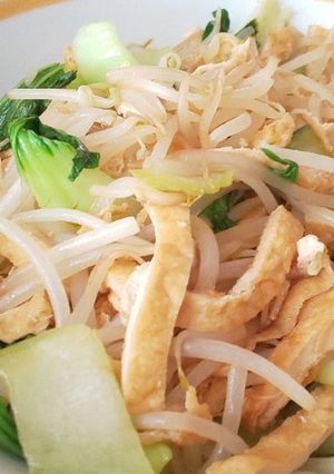 チンゲン菜ともやしときざみあげの炒め物-レシピのメイン写真