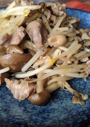 砂肝とキノコの炒めもの-レシピのメイン写真