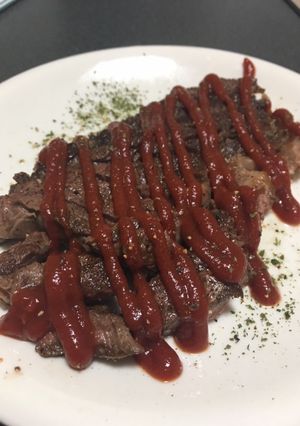 ステーキをケチャップで-レシピのメイン写真