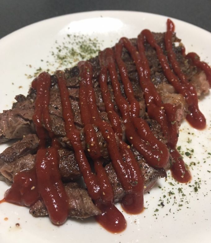 ステーキをケチャップで-レシピのメイン写真