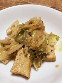 キャベツと厚揚げの味噌煮込み-レシピのメイン写真