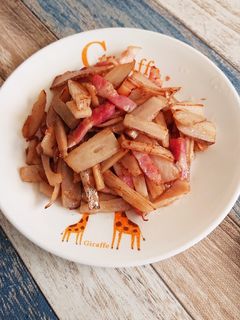 れんこんベーコンバター炒め-レシピのメイン写真