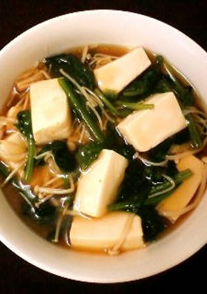 豆腐とほうれん草のあんかけ-レシピのメイン写真