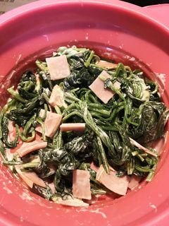 ほうれん草とハムのサラダ-レシピのメイン写真