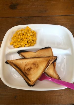 ホットサンド　焼鳥チーズ味キャンプなどに-レシピのメイン写真
