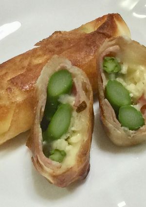 アスパラ＆ベーコン＆チーズの焼き春巻-レシピのメイン写真