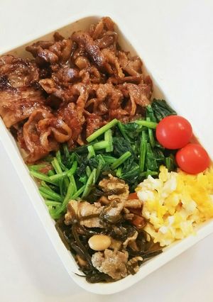 お弁当(11/7)豚肉の焼肉のたれ炒め-レシピのメイン写真