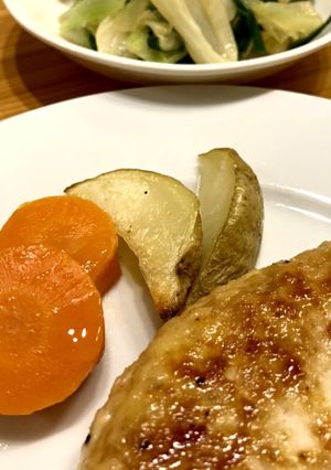 楽々調理★付け合わせ人参グラッセとポテト-レシピのメイン写真