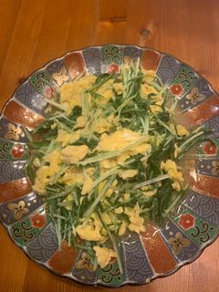 水菜のふんわり卵炒め-レシピのメイン写真