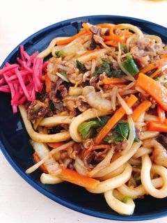 甘じょっぱプルコギ焼うどん-レシピのメイン写真