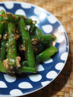 麦醤油麹のインゲン和え-レシピのメイン写真