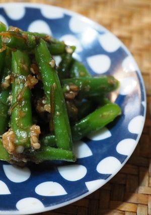 麦醤油麹のインゲン和え-レシピのメイン写真
